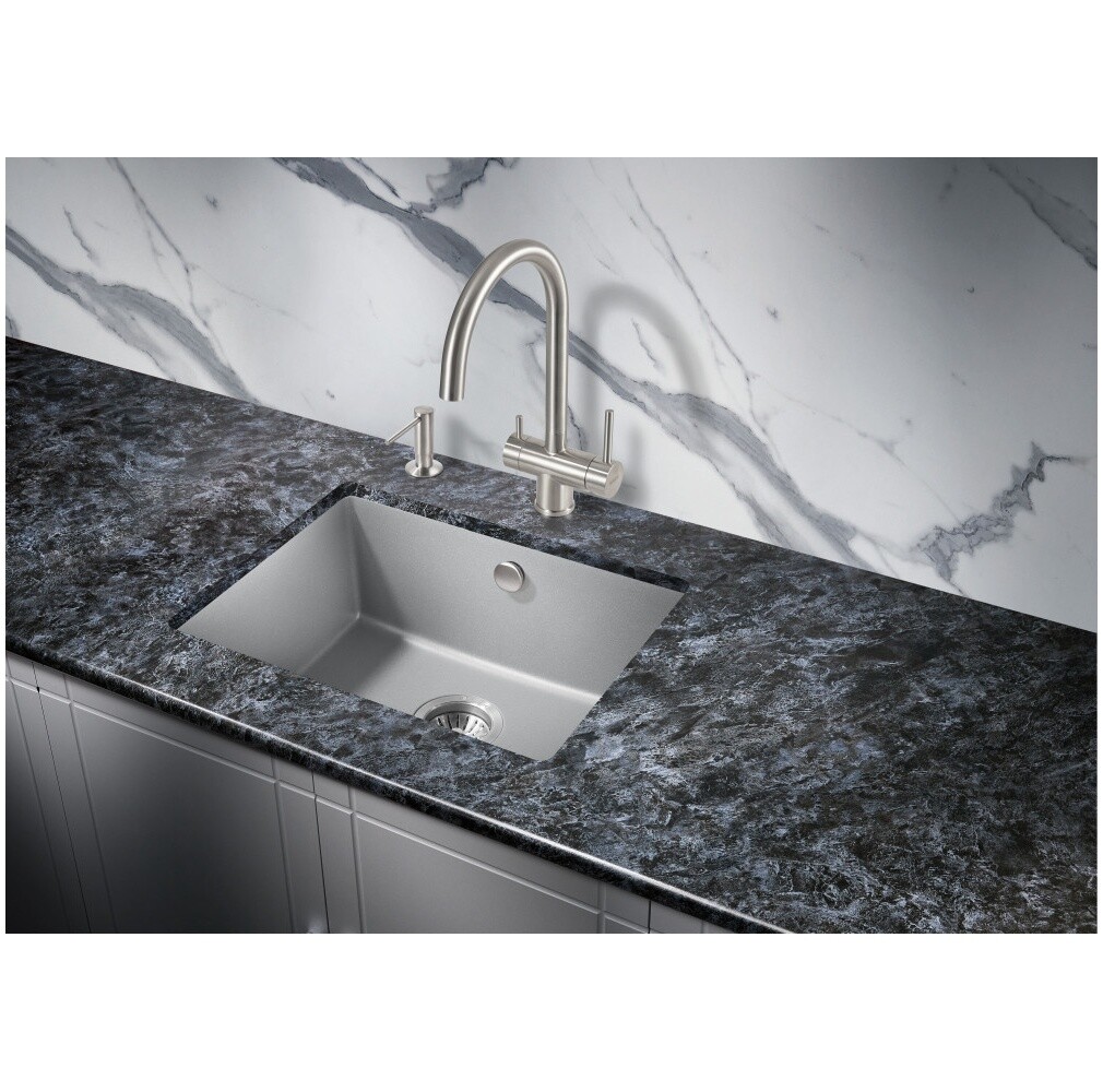 Мойка кухонная серый металлик Milacio Leon 55 Cuarzo MC.77083 - изображение 5