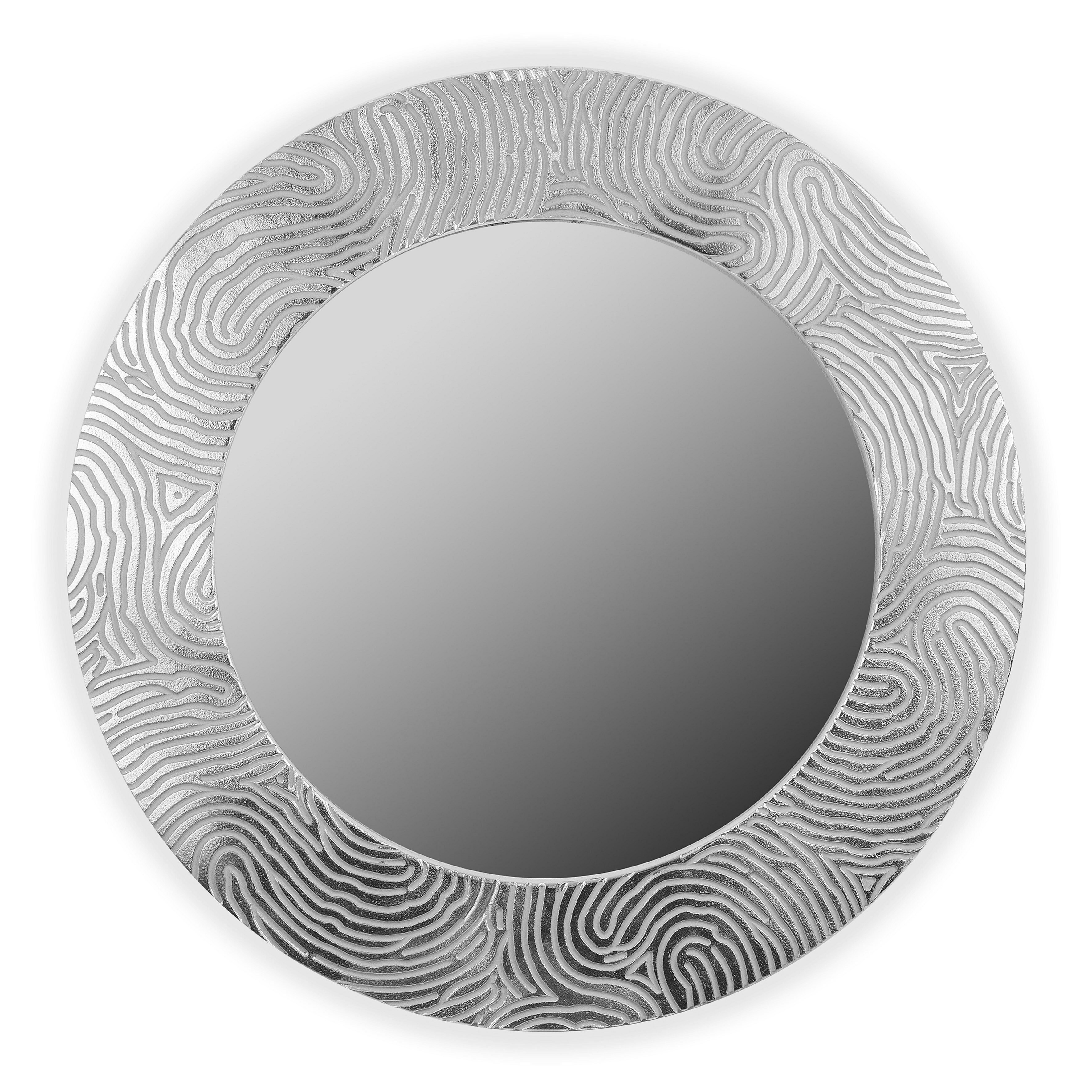 Круглое зеркало настенное серебро FASHION MARK