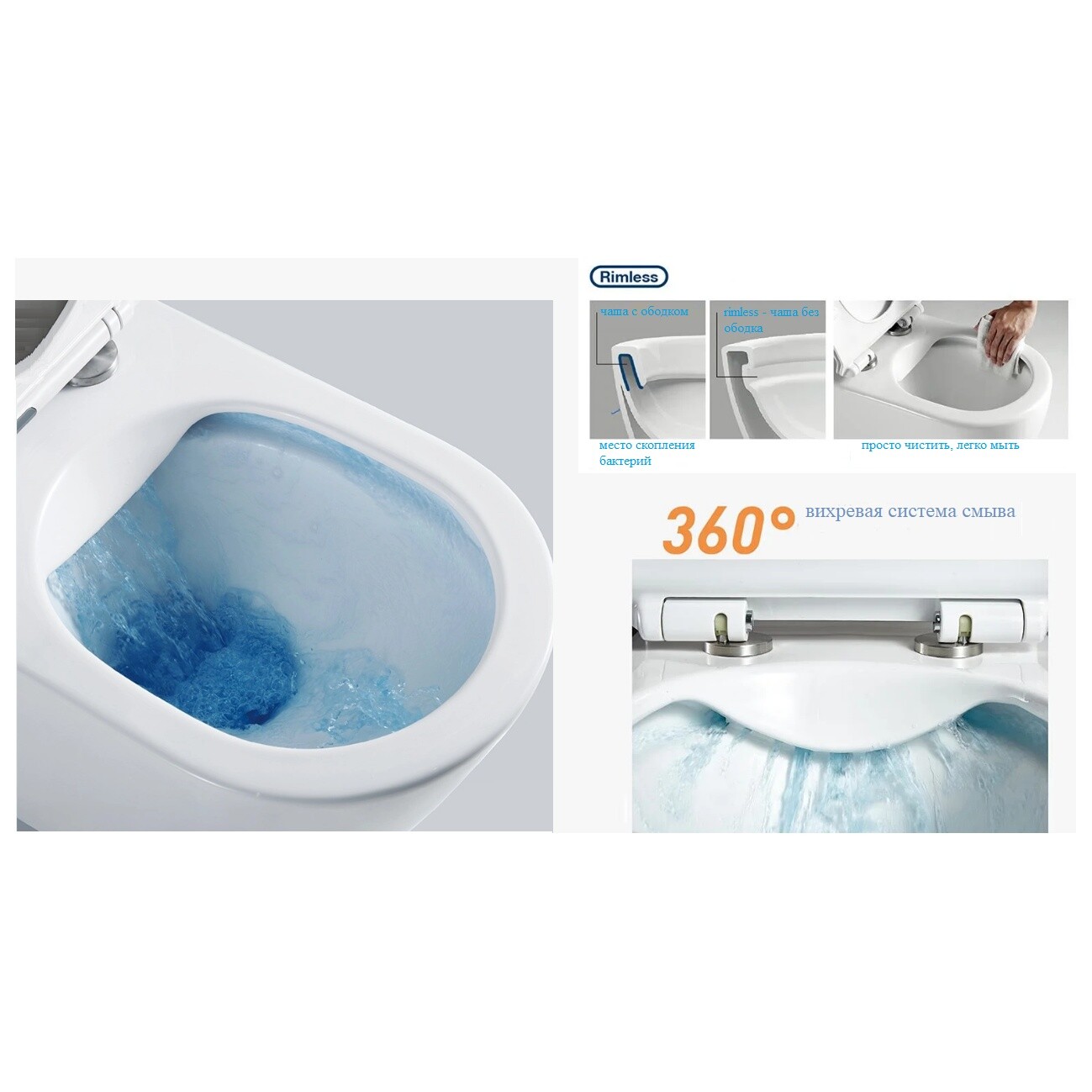 Унитаз подвесной безободковый белый Cerutti SPA Vettore Aria CT7190 - изображение 5