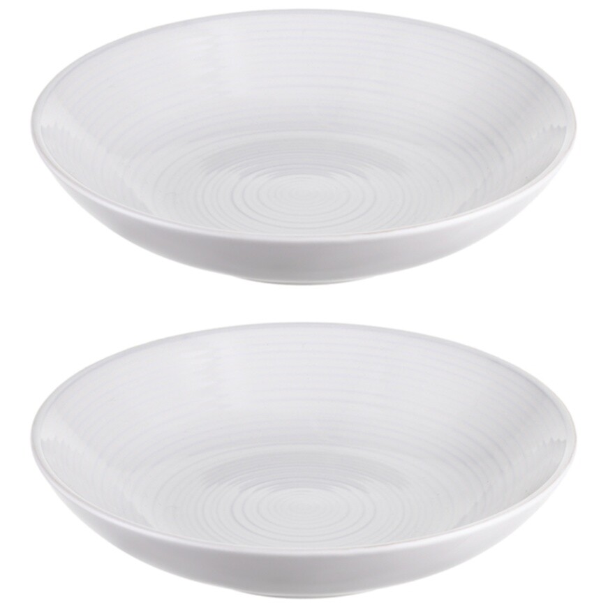 Тарелки для пасты керамические D21,5 см белые In The Village, 2 шт.