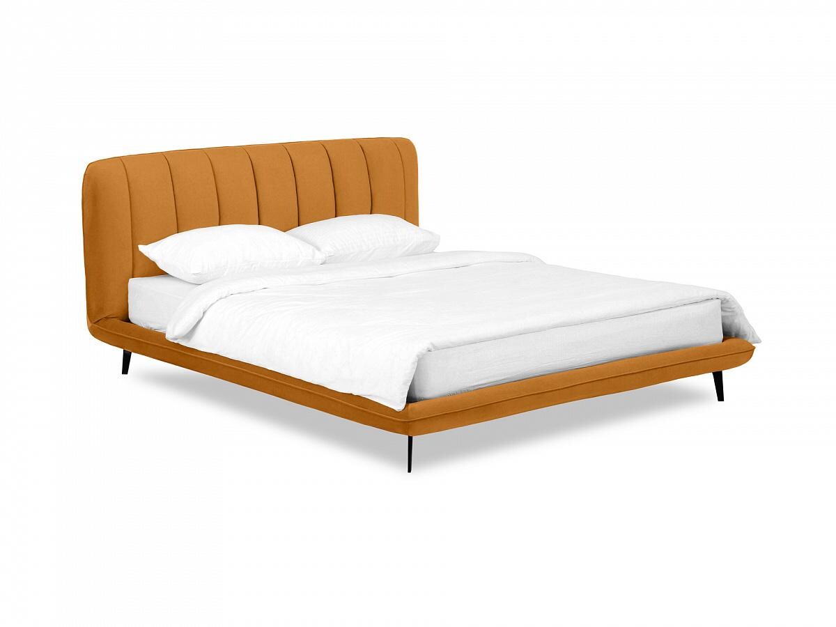 Кровать двуспальная желтая 160х200 см Amsterdam