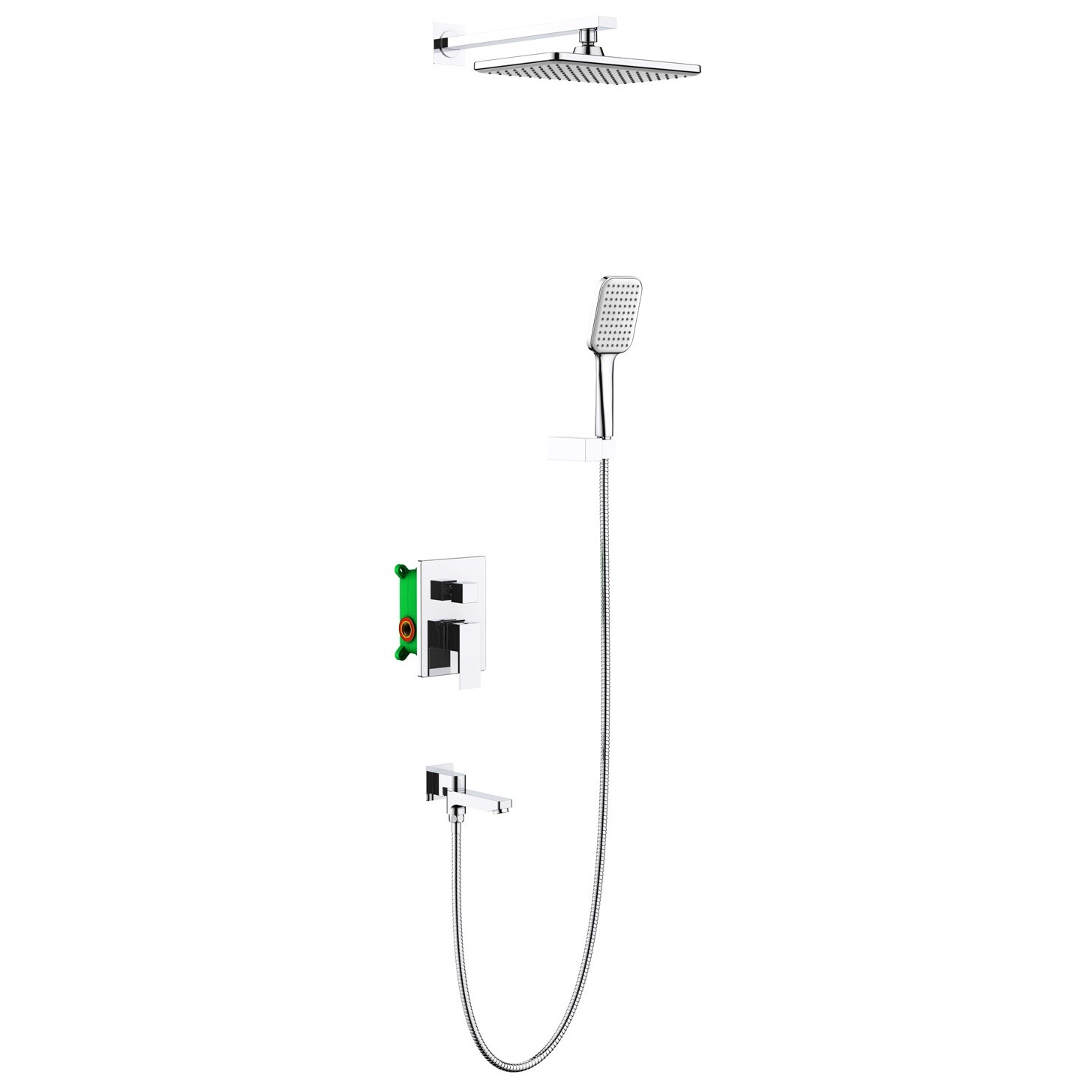 Душевой комплект встроенный с тропическим душем хром Timo Selene SX-3069-00SM 1013