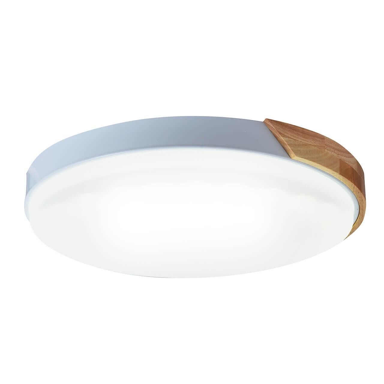 Потолочный светодиодный светильник белый круглый Wood H822-8