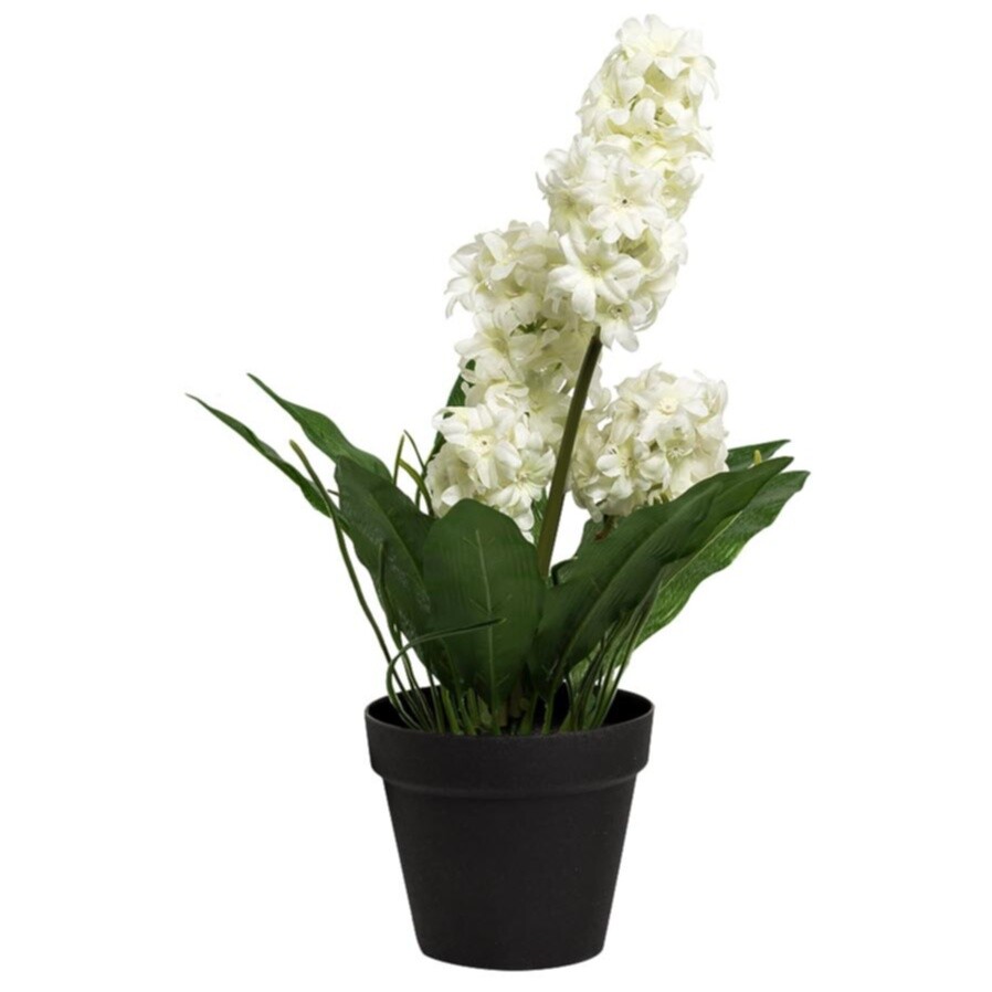 Искусственный цветок &quot;Гиацинт в горшочке&quot; белый 40 см