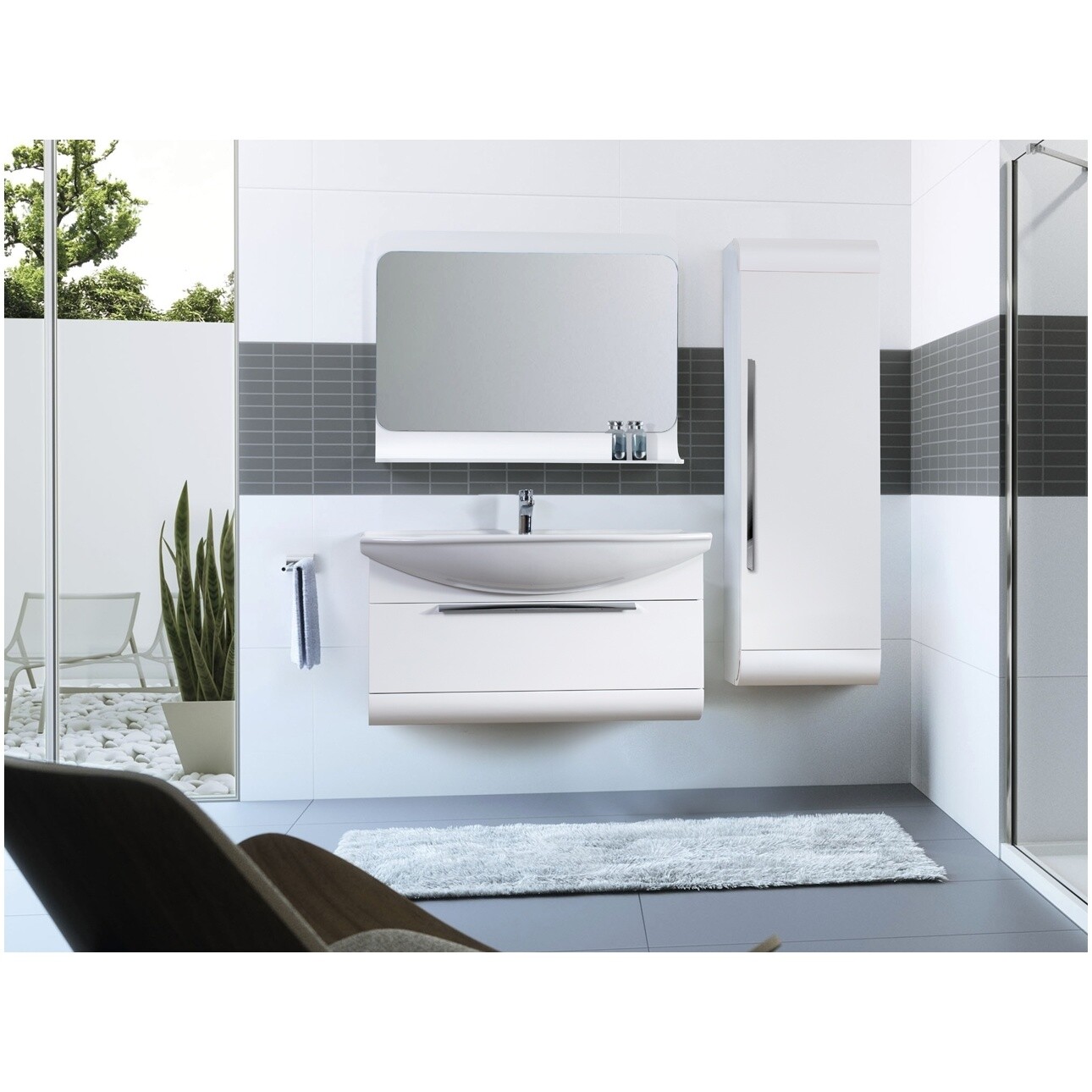 Умывальник мебельный белый Kirovit "Стиль 1050" 4620008197340 - изображение 4