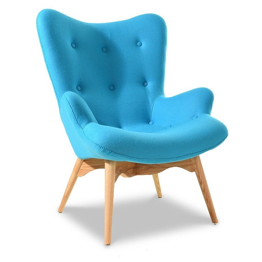 Кресло с мягкими подлокотниками голубое ESF