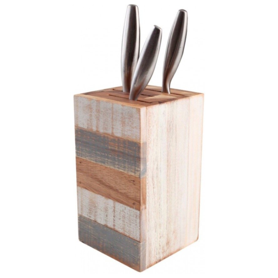 Подставка для ножей деревянная 22x12,2x12,5 см бежевая Drift