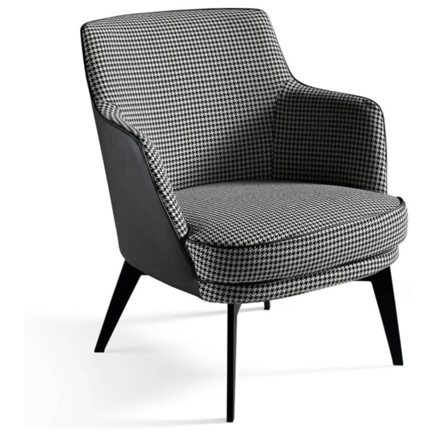 Кресло черно-белое с высокими ножками A141 от Angel Cerda