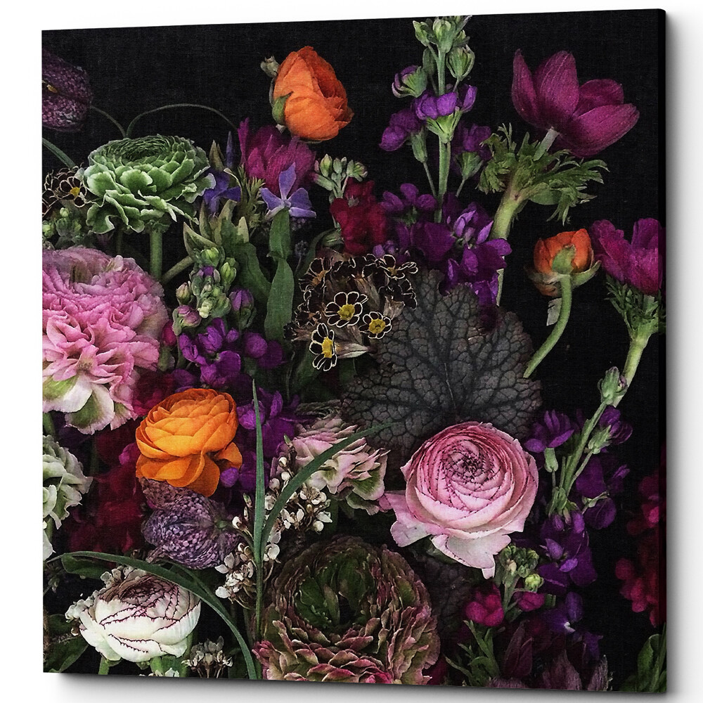 Картина на холсте 60х60 см разноцветная Rosebud
