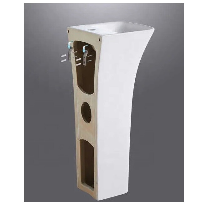 Раковина напольная фарфоровая полукруглая 42х48 см белая Cerutti SPA Simona CT7832 - изображение 6