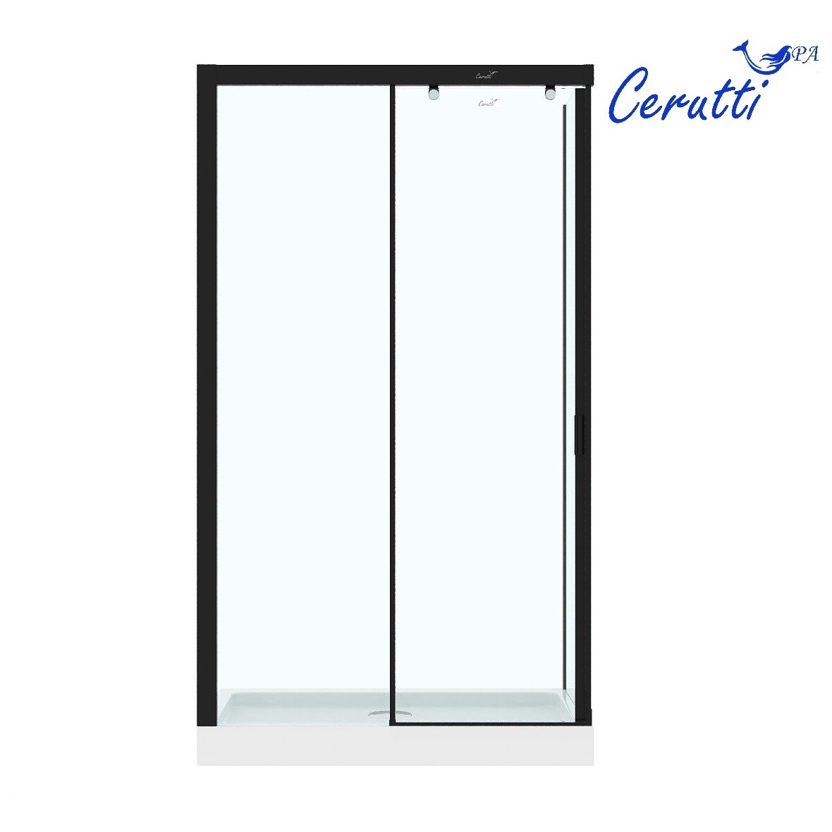 Душевой уголок прямоугольный левый 80x120 см черный Cerutti SPA Marbella 120B L - изображение 8