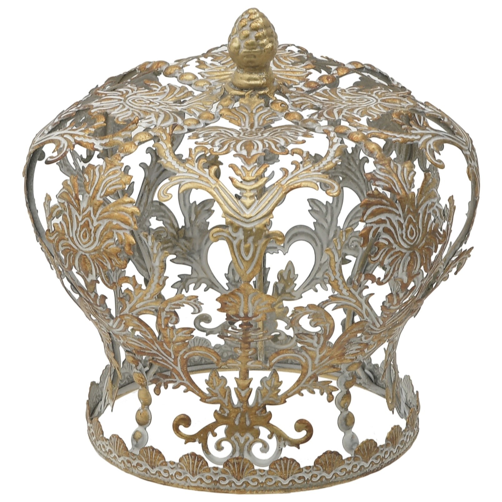 Декор настольный металлический 17х18 см золотой Crown 111683
