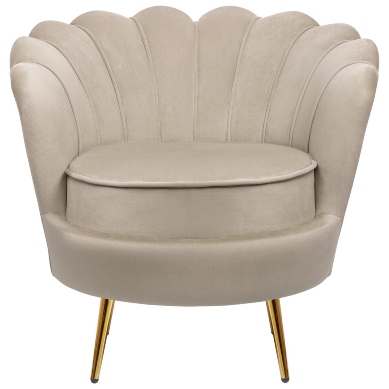 Кресло круглое на металлических ножках коричневое Pearl