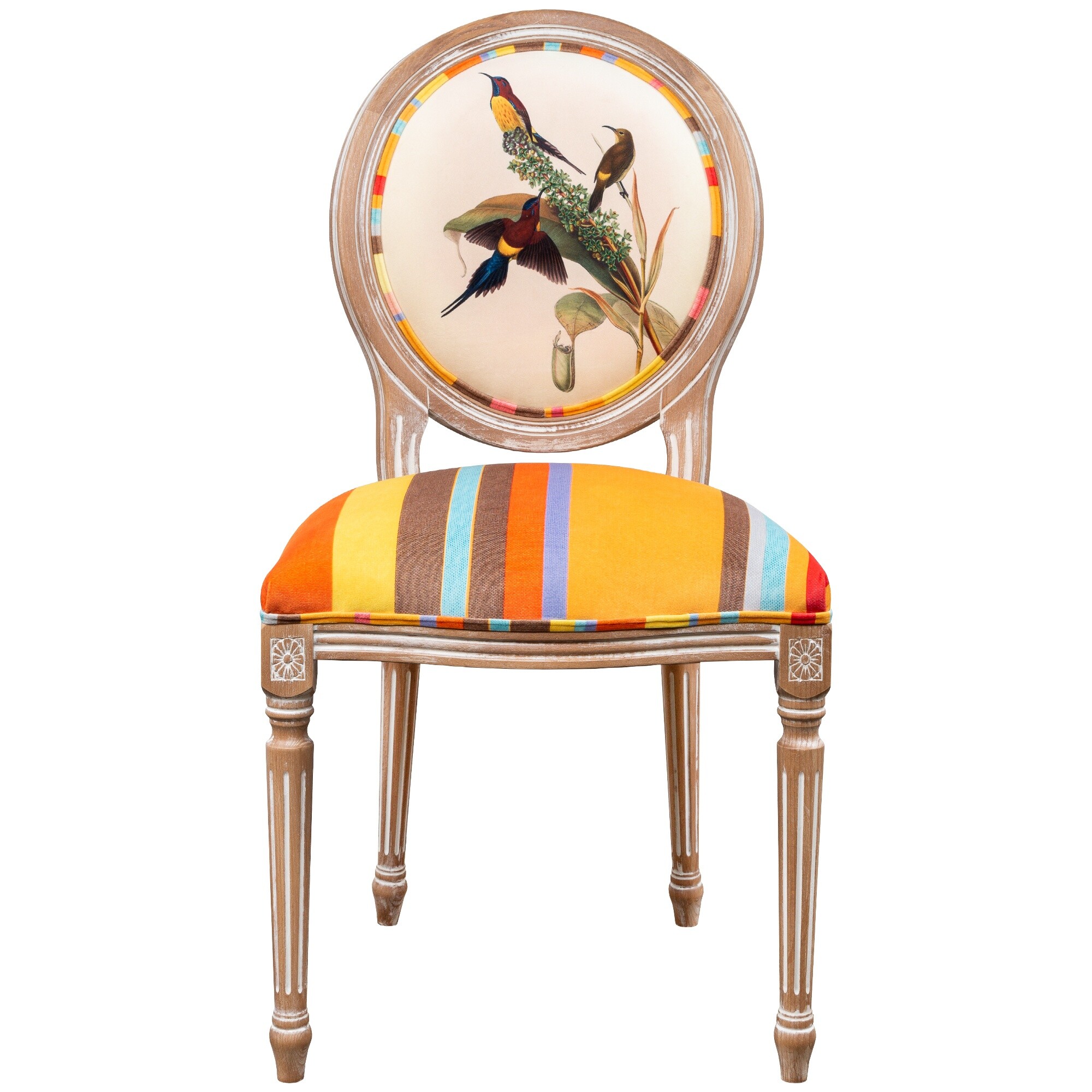 Деревянный стул с мягким сиденьем оранжевый &quot;Птицы Солнца 3&quot; 23062703