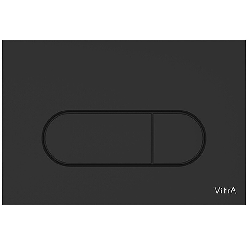 Кнопка смыва пластиковая черная матовая VitrA Root Round 740-2211