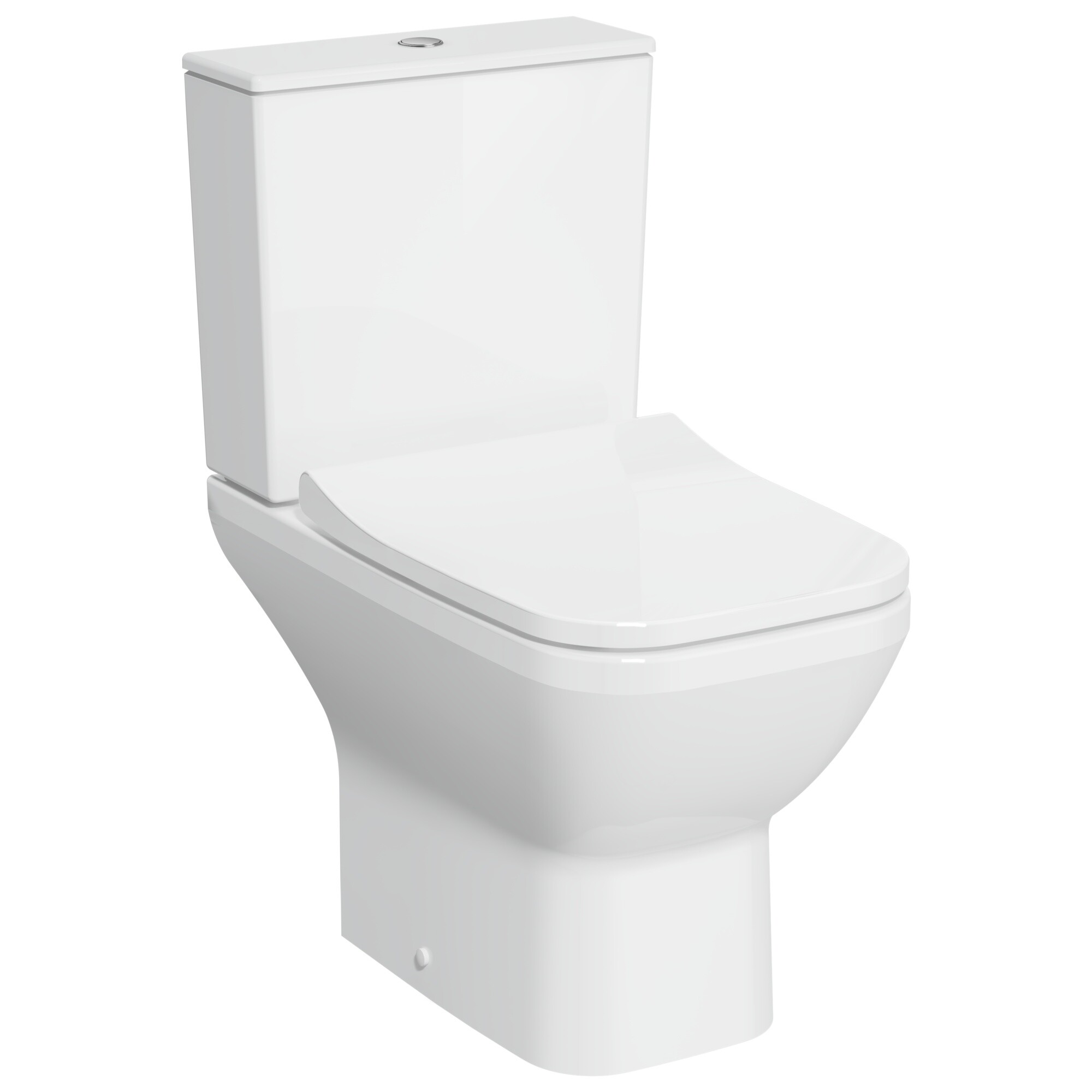 Унитаз напольный безободковый с микролифтом белый Vitra Integra Square Open-Back 9833B003-7205