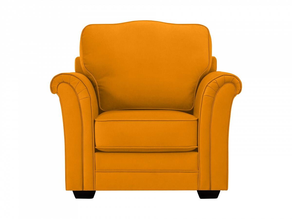 Кресло с мягкими подлокотниками желтое Sydney