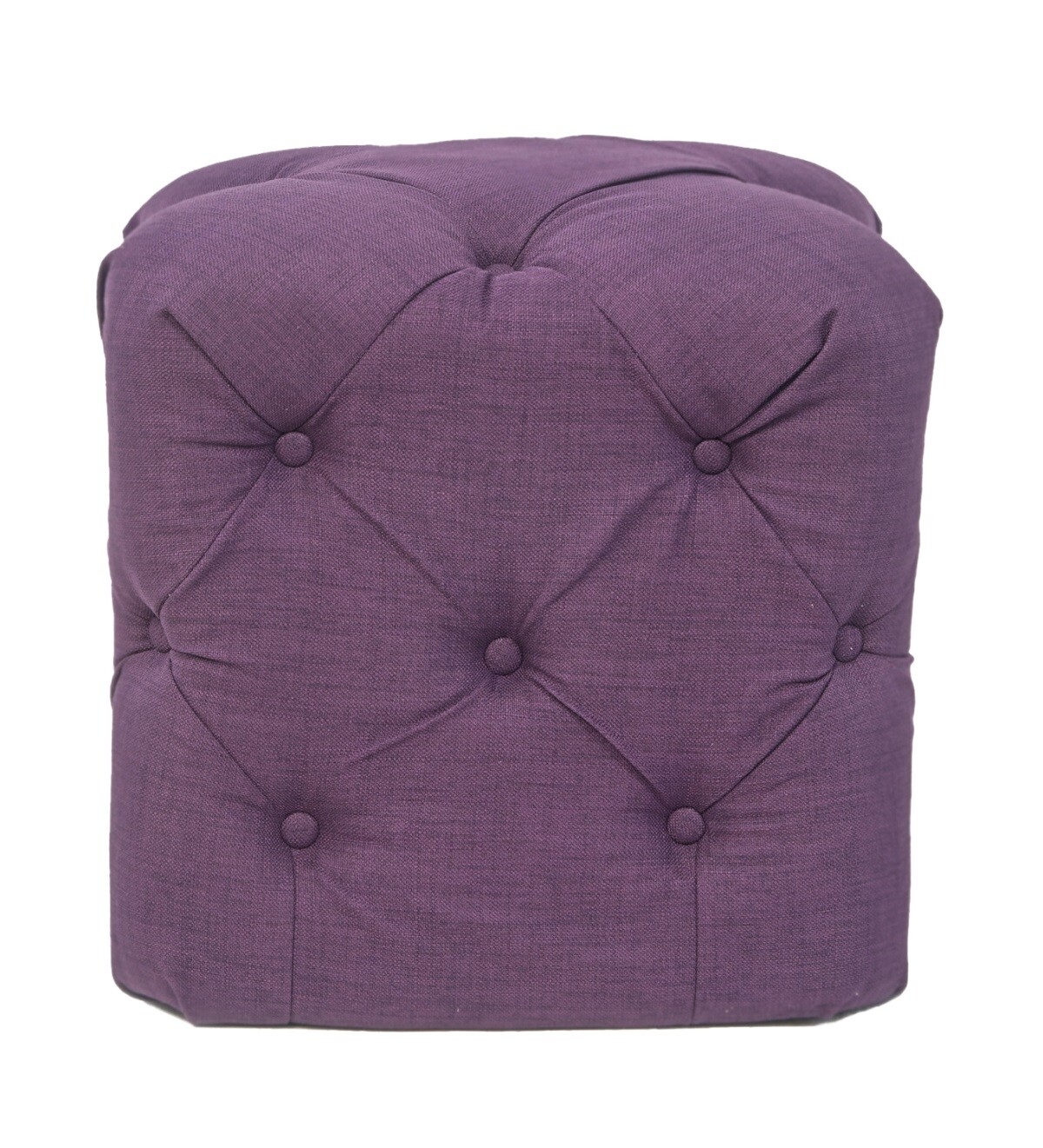 Пуфик квадратный со стяжкой фиолетовый 42 см Amrit purple