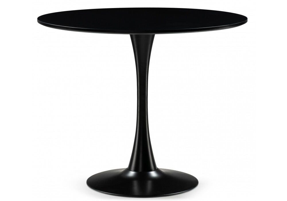Обеденный стол круглый черный Tulip 90