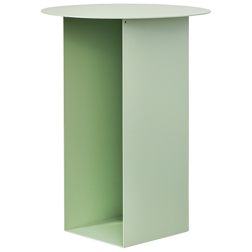 Журнальный столик круглый металлический 50х38 см зеленый Silje