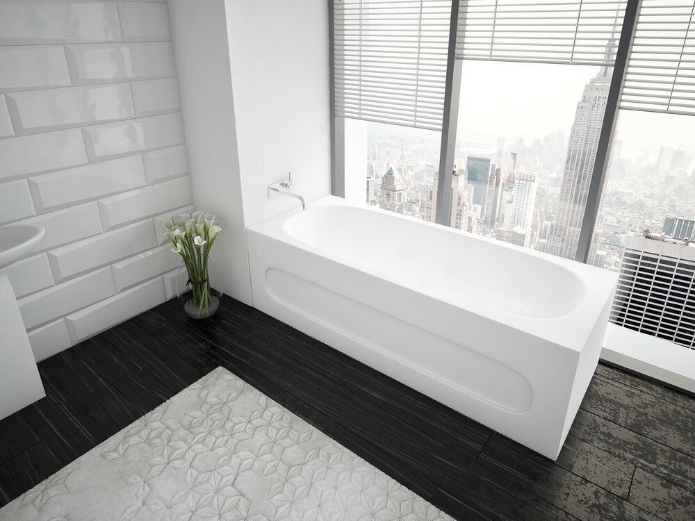 Ванна акриловая с экраном и сливом слева 170х70 см белая Aquatek "Оберон" OBR170-0000026 - изображение 4