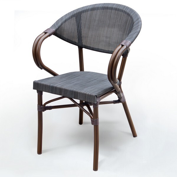 Кресло металлическое серое Lixa Brown
