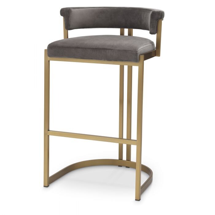 Полубарный мягкий стул коричневый Counter Stool Dante 115839