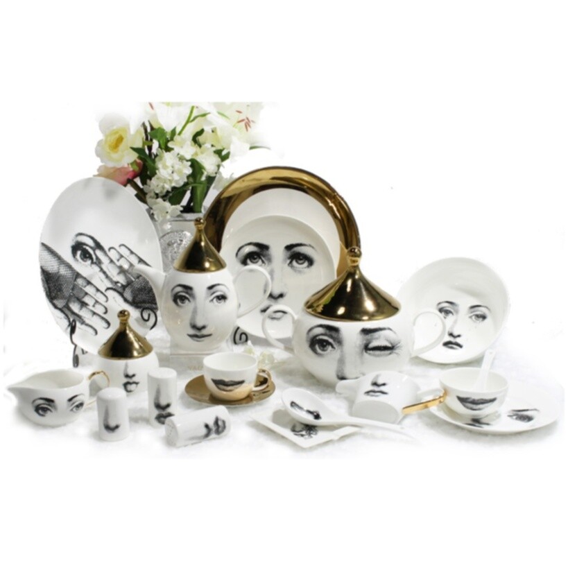 Столовый сервиз Пьеро Форназетти Golden Faces