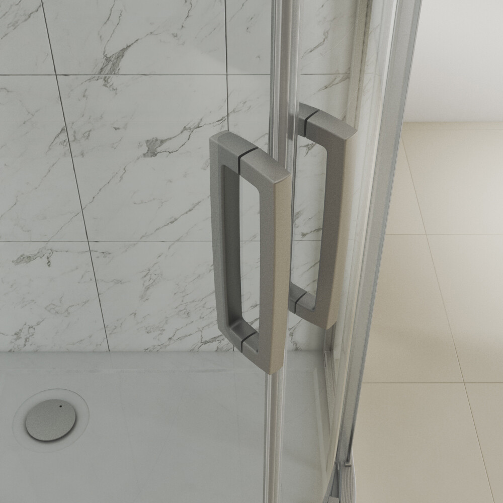 Душевой уголок 110х110 см хром матовый, стекло матовое Stworki "Дублин" - изображение 5