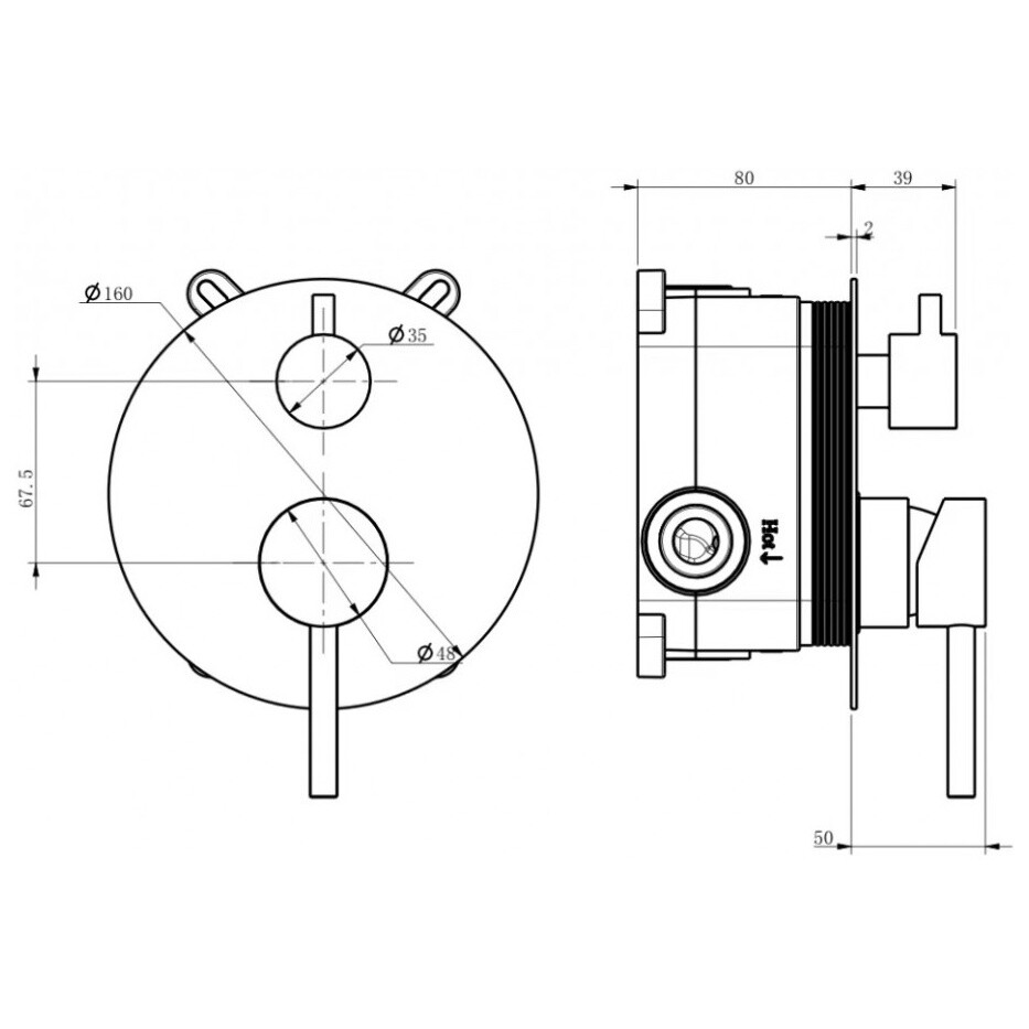 Душевая система встраиваемая с внутренней частью черная матовая Milacio Ultra MCU.150.MB - изображение 16