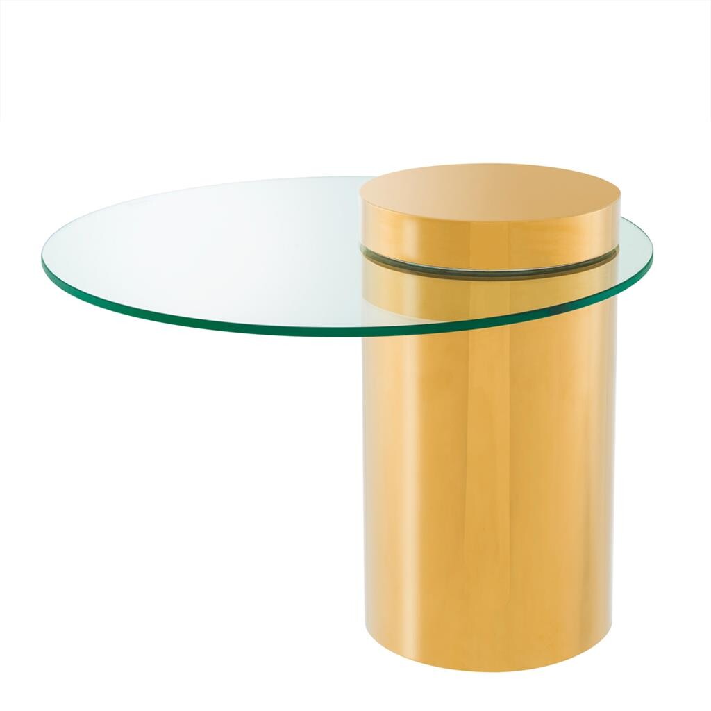 Журнальный столик стеклянный с золотом высота 51 см Equilibre от Eichholtz
