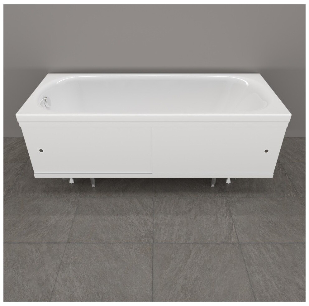 Экран для ванны фронтальный раздвижной пластиковый 49х168 см белый Triton Арт 1680 Щ0000061956 - изображение 6