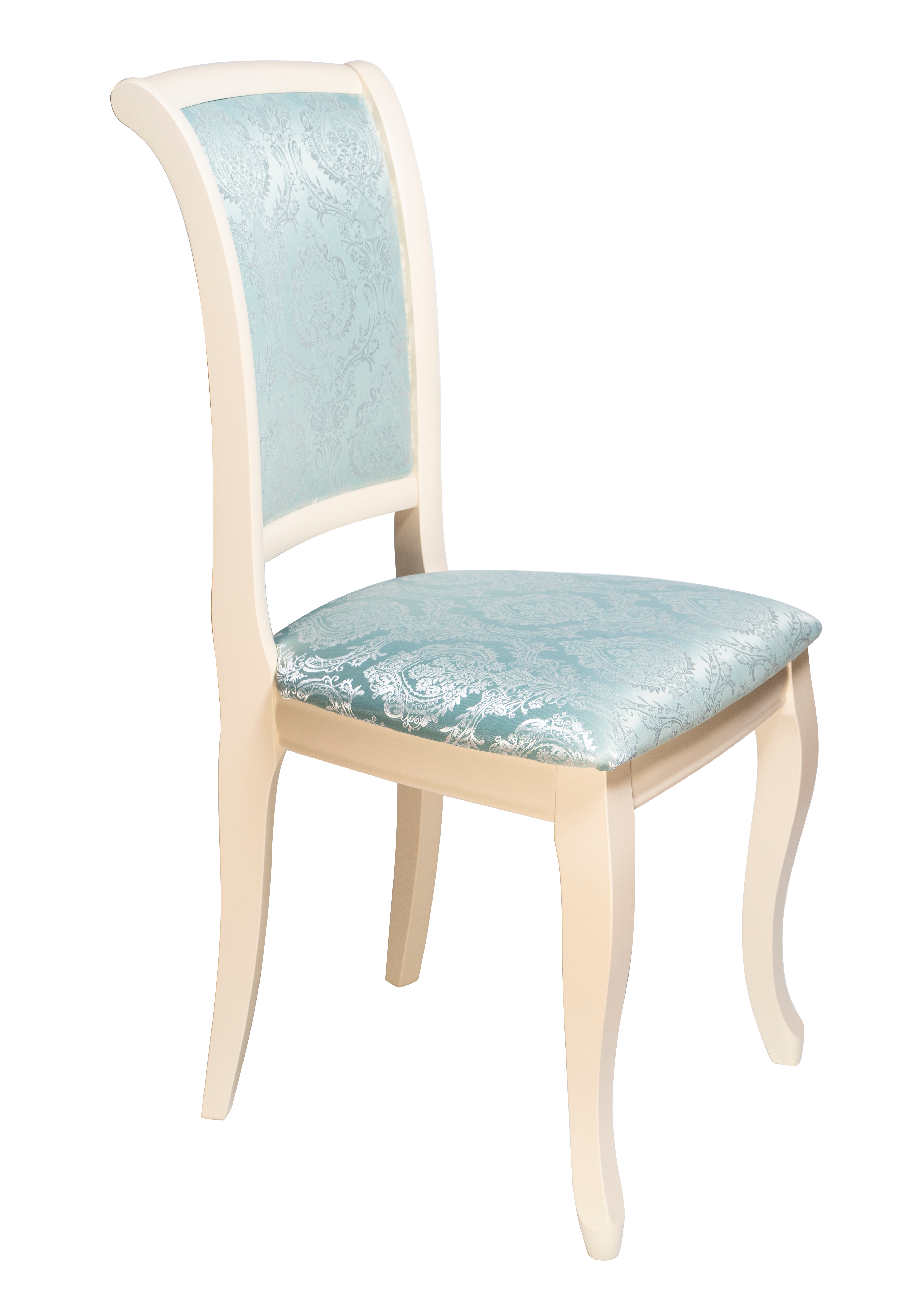 Деревянный стул слоновая кость, голубой &quot;Сибарит-5&quot;