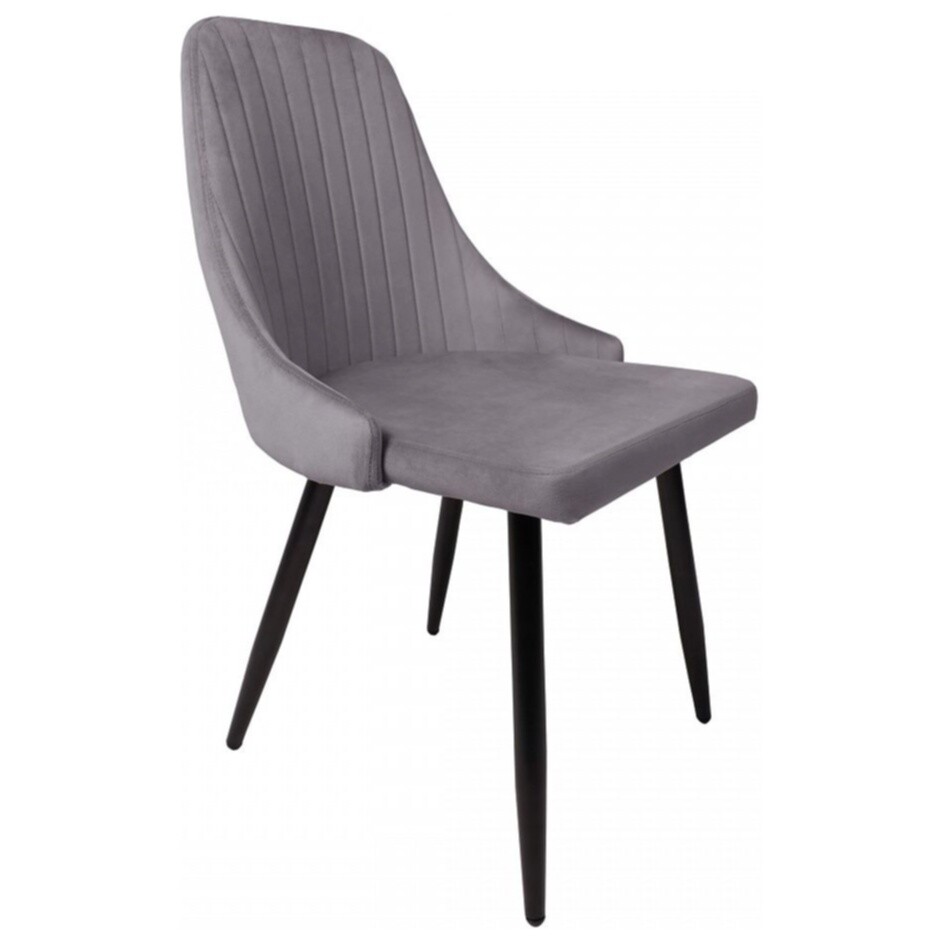 Обеденный стул мягкий светло-серый MEGAN