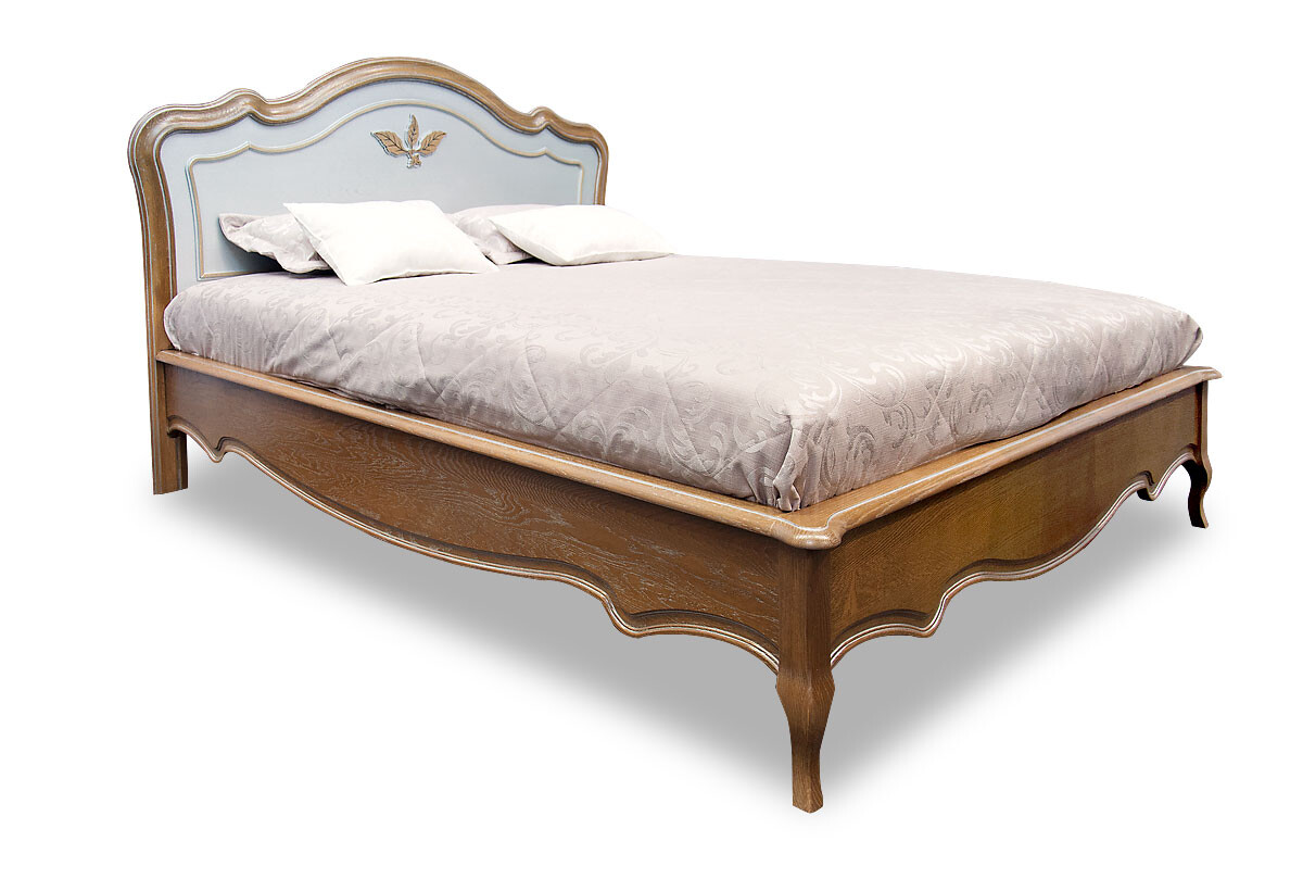 Кровать полутораспальная коньяк с серебряной патиной 140х200 см &quot;Трио&quot;