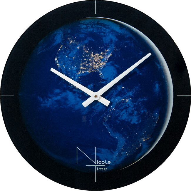 Часы настенные сине-черные NT521