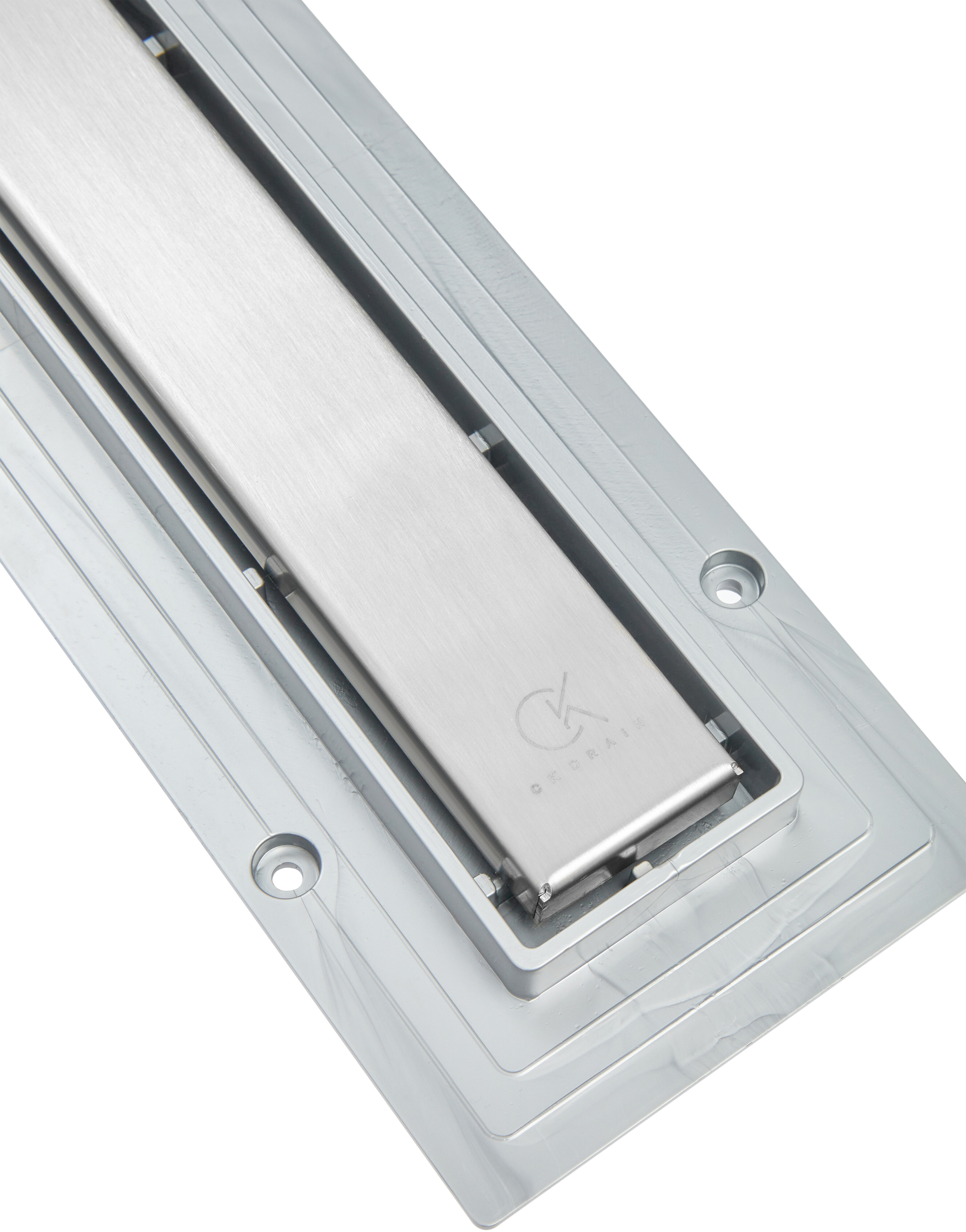 Душевой лоток с двухсторонней щелевой решеткой 55 см хром Ck Drain 1105-00155