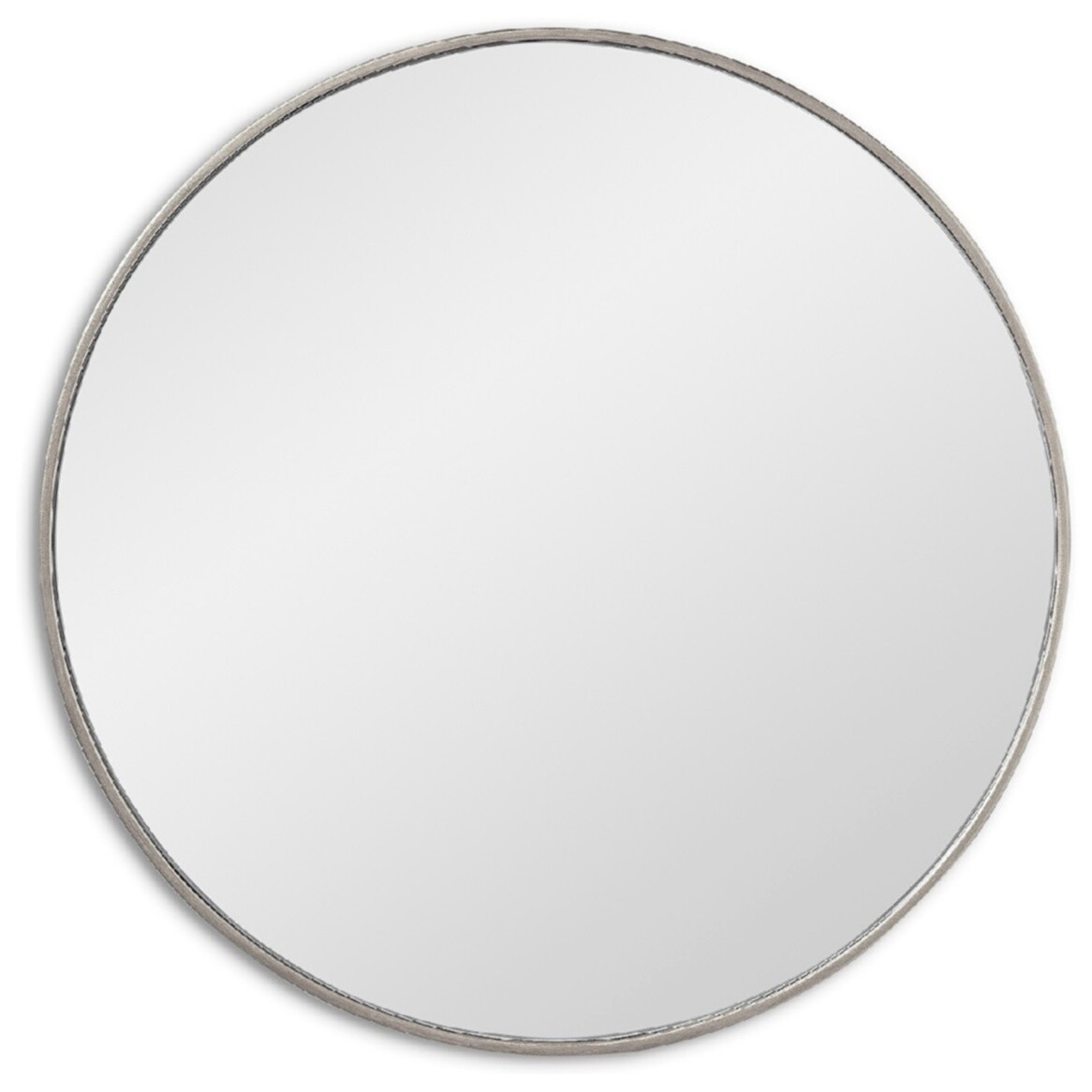 Зеркало настенное круглое в тонкой раме 40 см серебро Ala XS Silver Smal