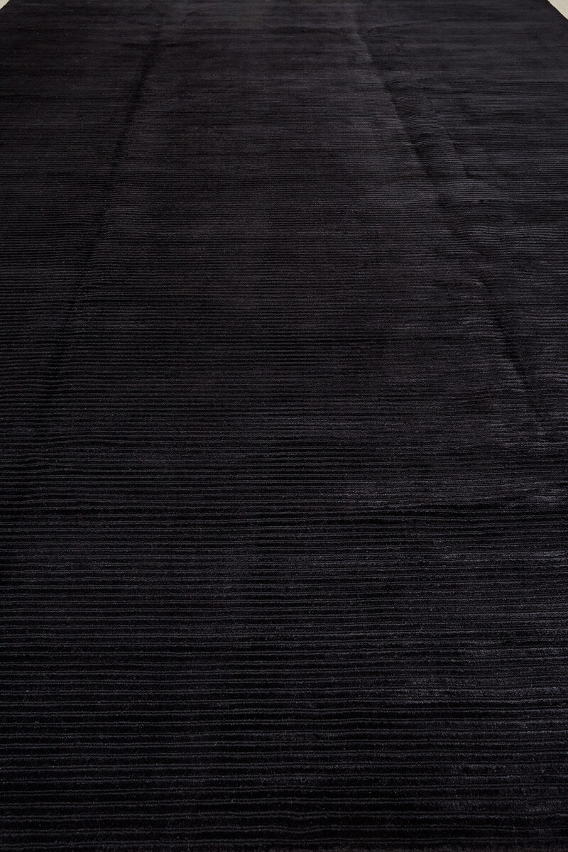 Ковер шерсть + арт шелк304х429 см черный Mono