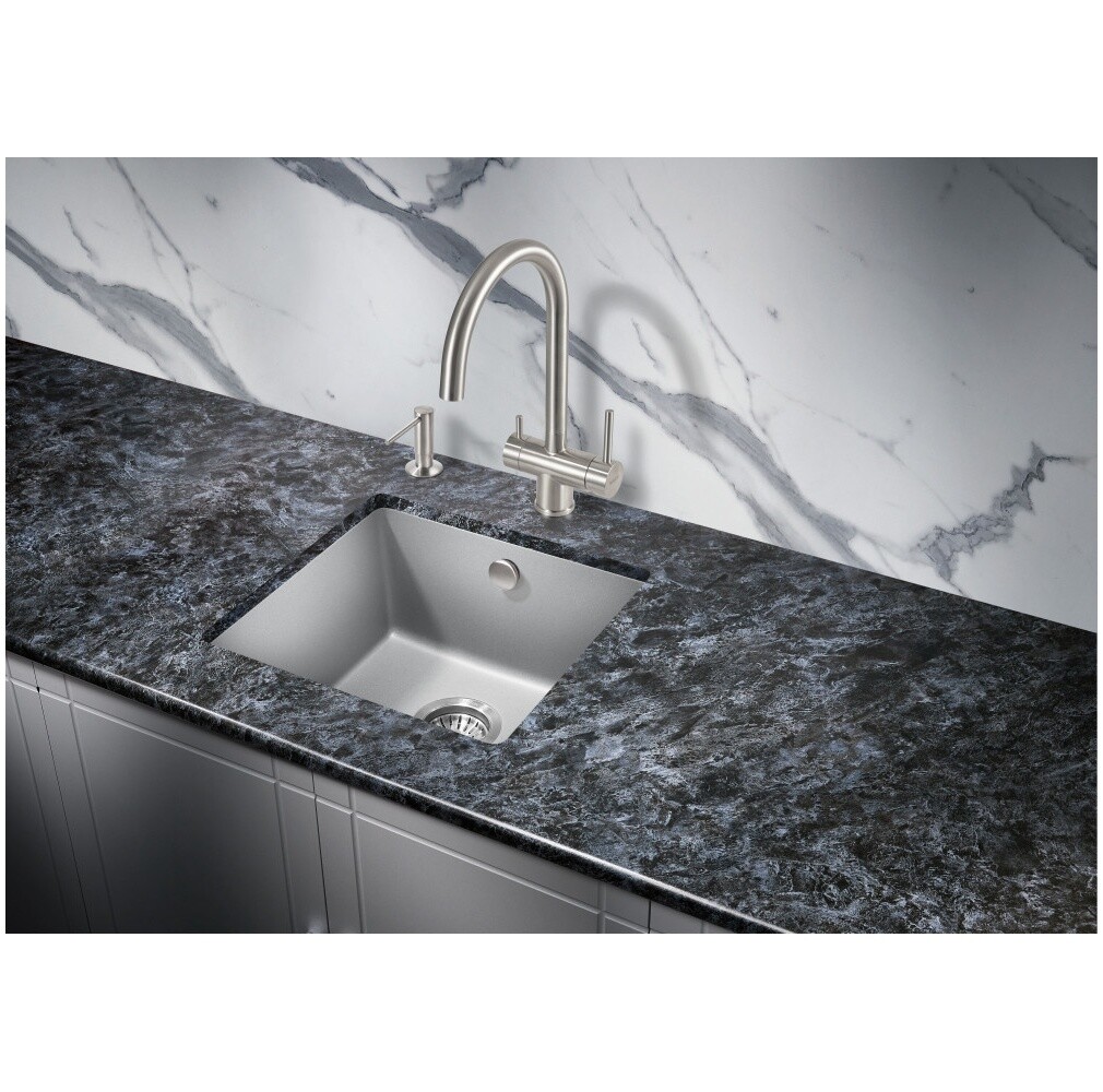 Мойка кухонная серый металлик Milacio Leon 45 Cuarzo MC.77093 - изображение 5