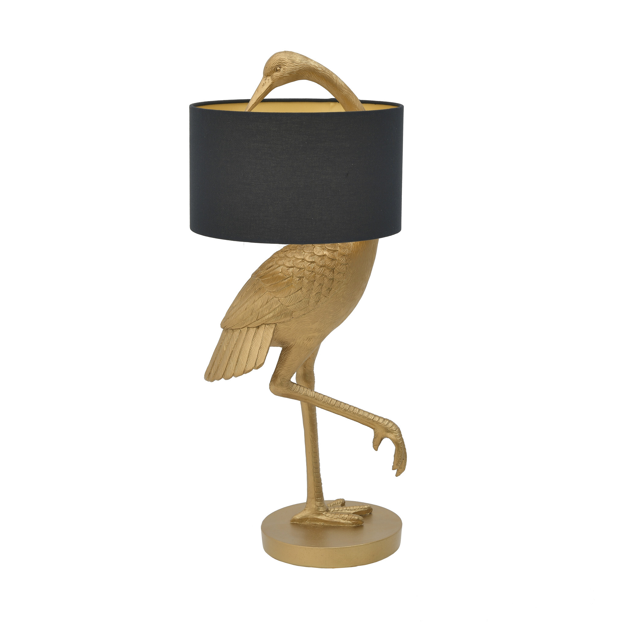 Лампа настольная черно-золотая Zoo
