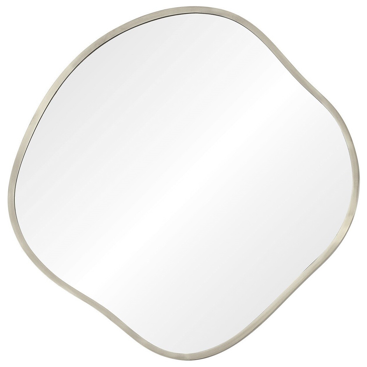 Зеркало настенное фигурное в тонкой раме серебро Organic M Silver Smal