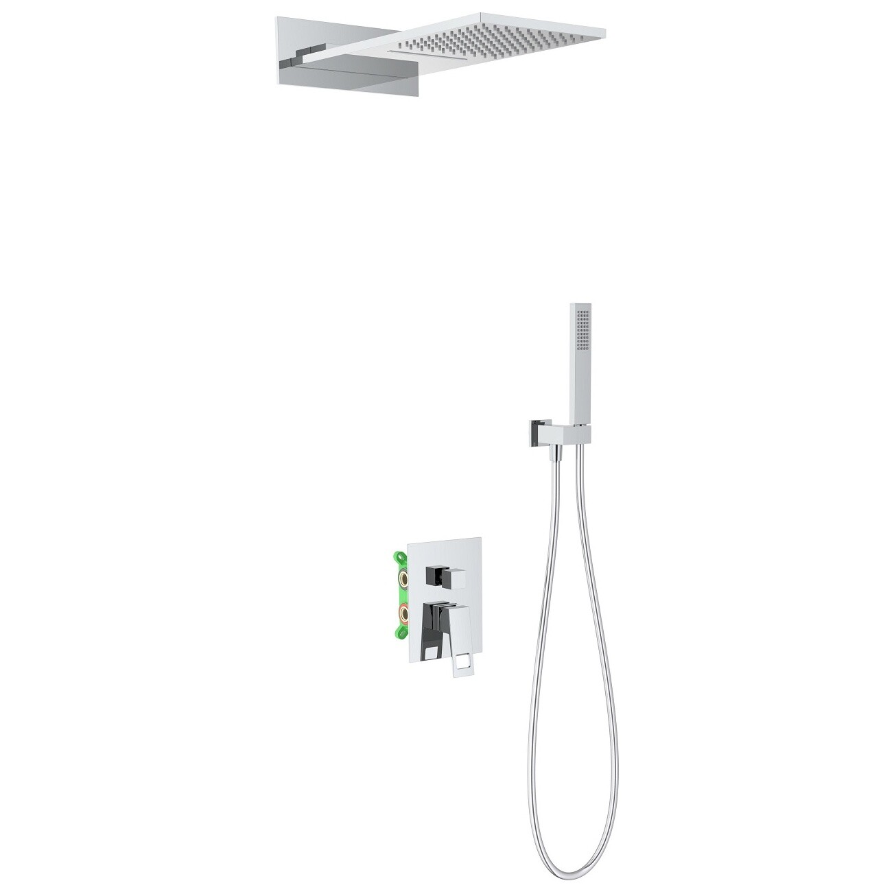 Душевой комплект встроенный с тропическим душем хром Timo Briana SX-7139-00SM