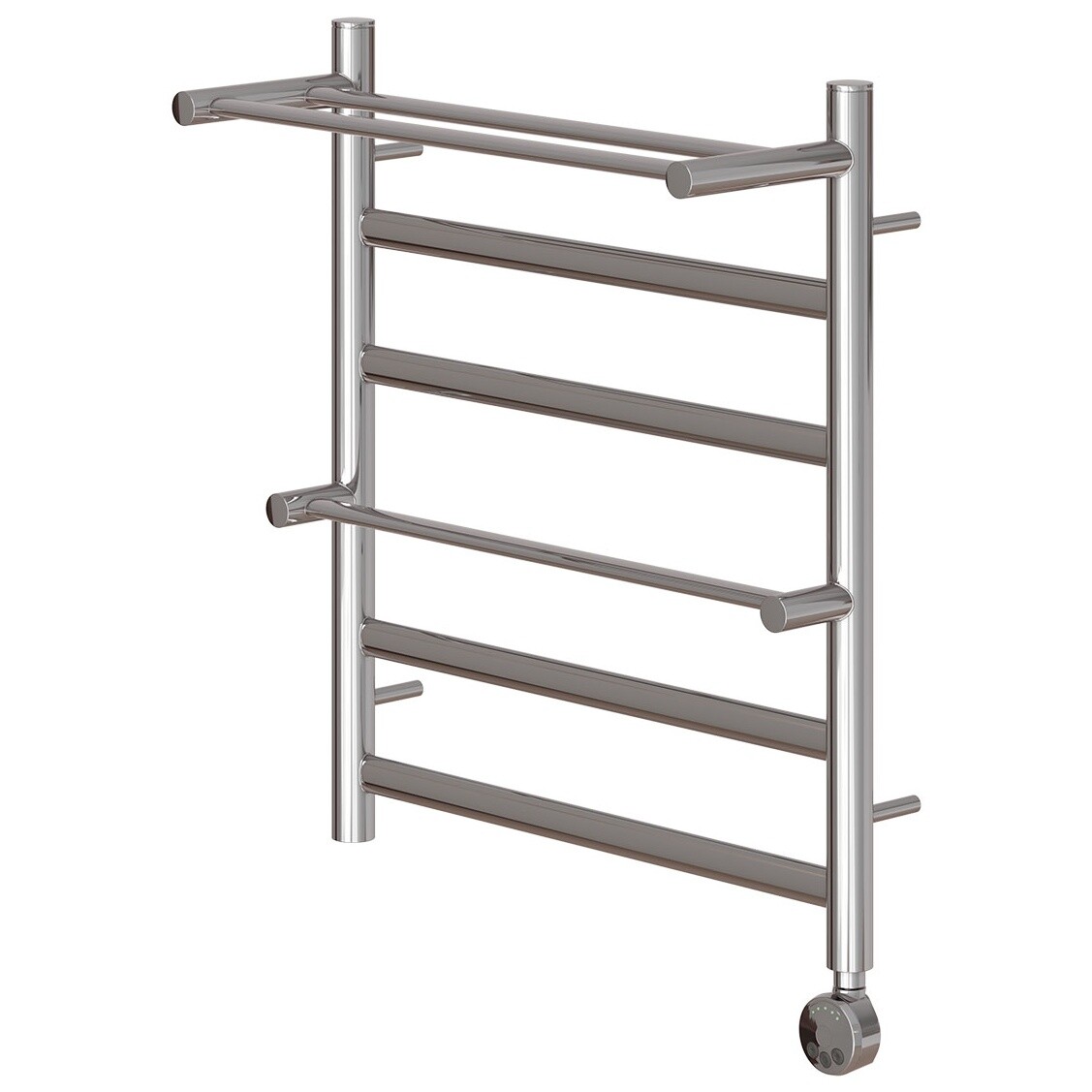 Полотенцесушитель электрический 50х60 см с двумя полками хром Point "Артемида" PN14156PE П4 - изображение 4