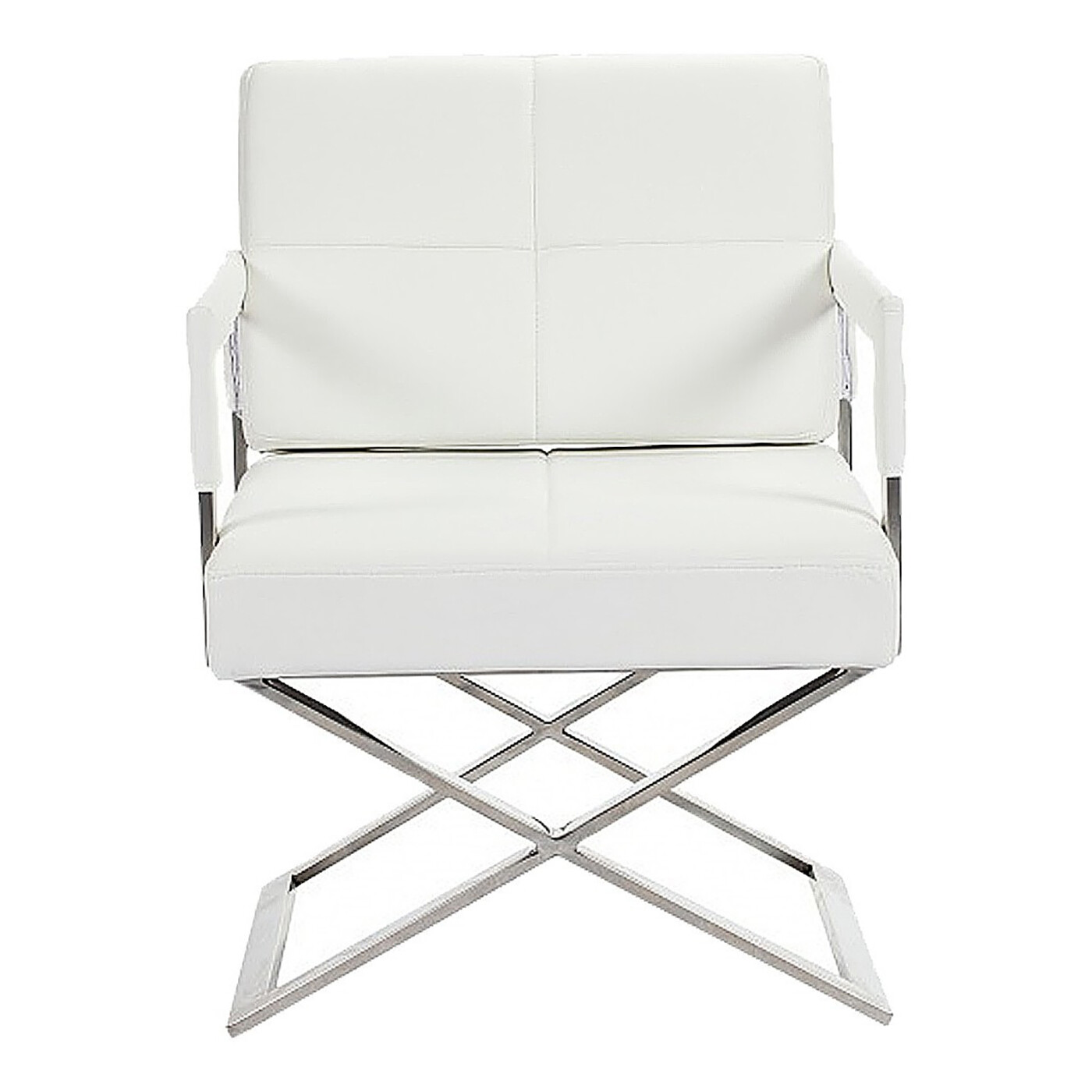 Кресло кожаное белое Aster X Chair