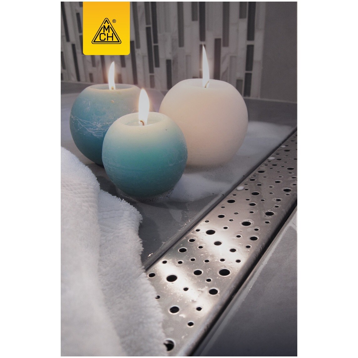 Душевой лоток с решеткой 65 см хром Creto Points CRE-650 PN - изображение 5