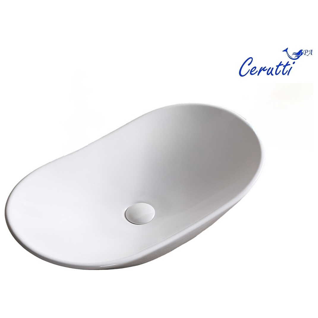 Раковина накладная овальная белая Ceruttispa CR7031B - изображение 4