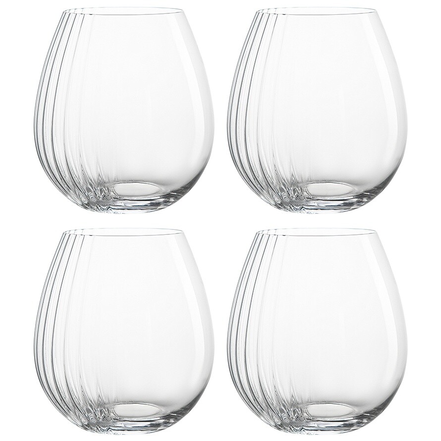 Бокалы стеклянные для вина 610 мл, 4 шт. прозрачные Alice