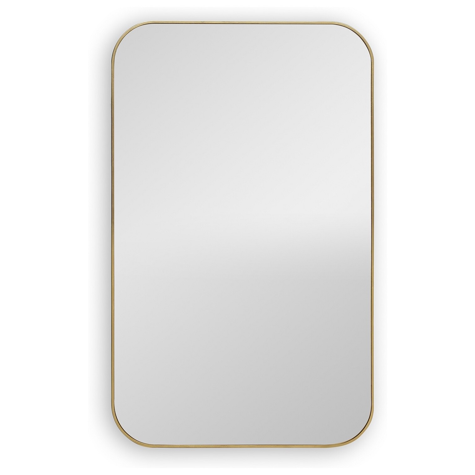 Зеркало настенное прямоугольное в тонкой раме золото Smart M Gold Smal 