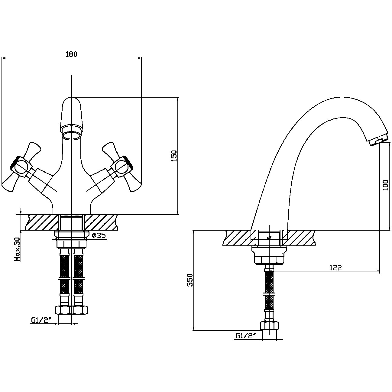 Смеситель для раковины хром Diwo "Анапа" AN-01cr - изображение 10